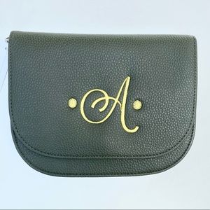 Thirty-One Green Crossbody Initial “A” Embroidery